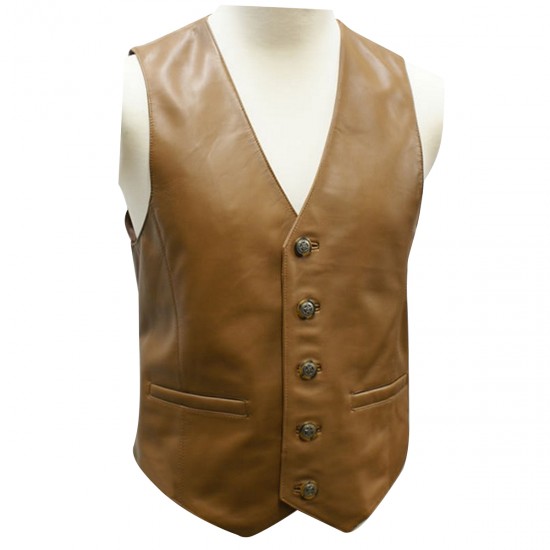 Leather Vest Men